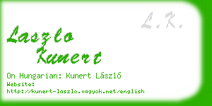 laszlo kunert business card