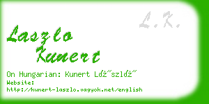 laszlo kunert business card